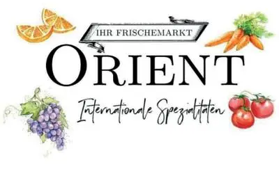 Orient Supermarkt Logo mit Früchten